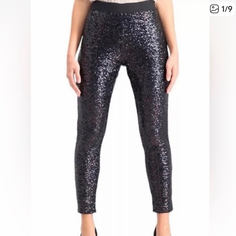 NWT black sequin pants